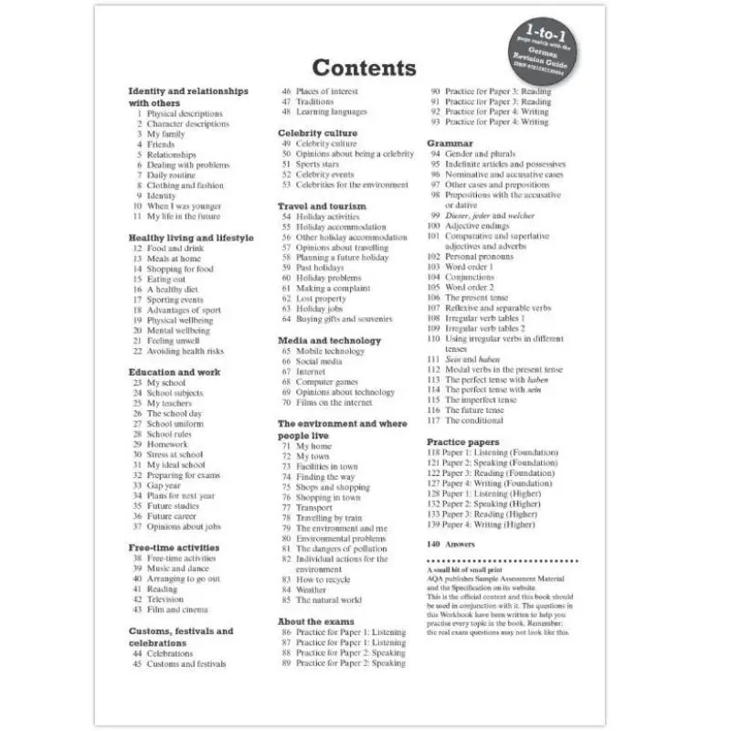 بيرسون ريفيز AQA GCSE مصنف المراجعة الألمانية لامتحانات 2026 و2027 مواصفات جديدة هاري سميث 9781292471754 #2