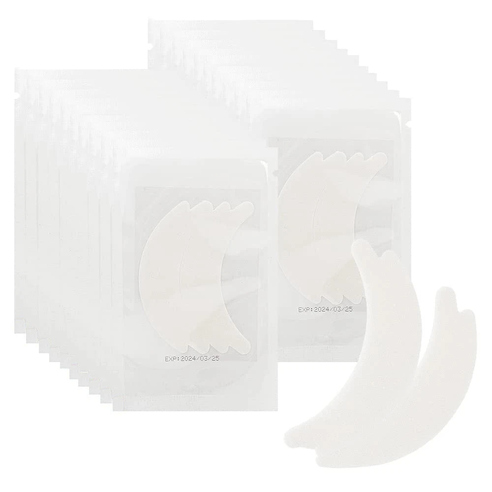 Almofadas ultrafinas de espuma sem fiapos sob os olhos, sem fiapos sob os olhos para extensões de cílios, 100/200 pares de adesivo de espuma para os olhos