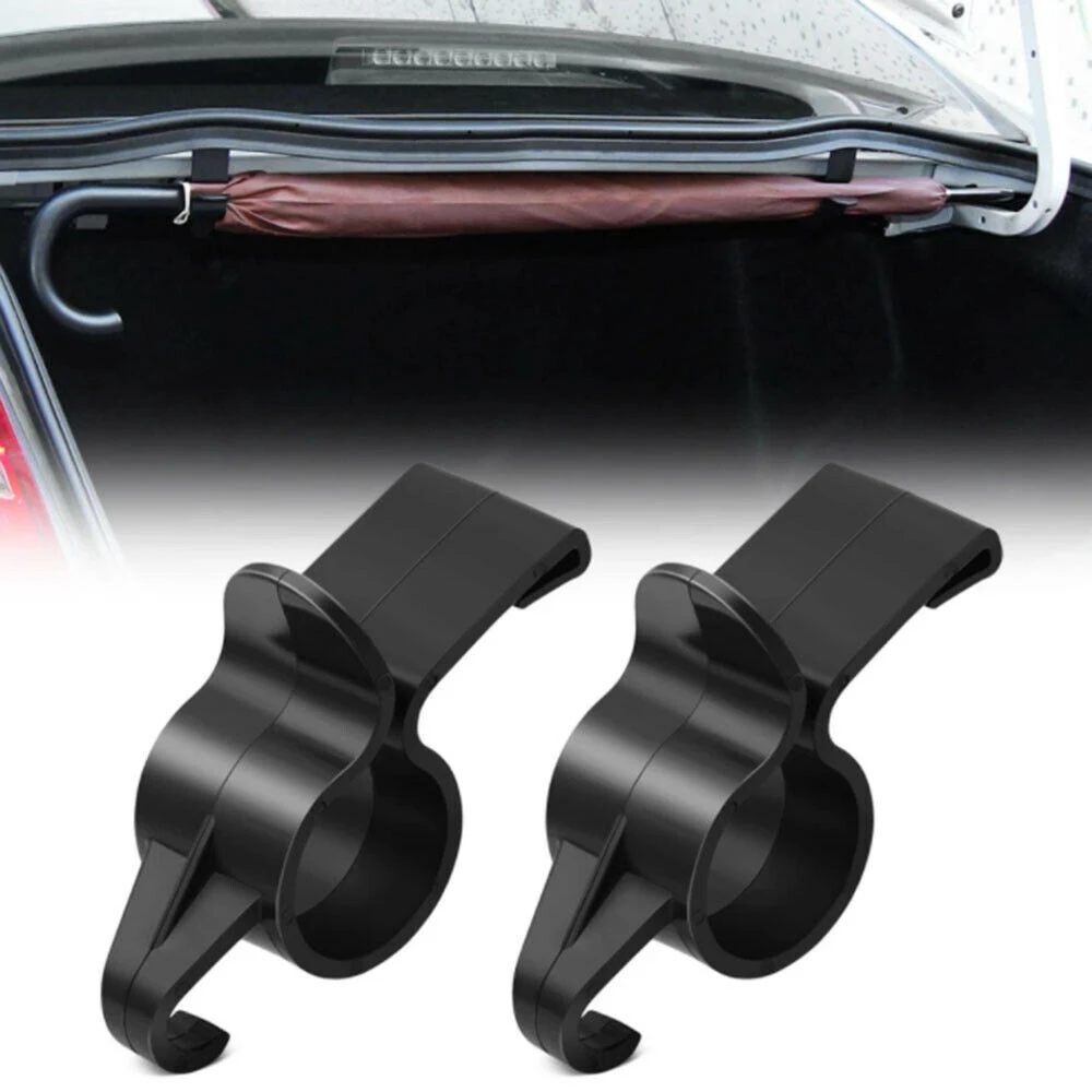 

2pcs Car Rear Trunk Umbrella Shelf Universal Hook Car Rear Trunk Multifunctional Storage Shelf Hook Car Interior Accessories