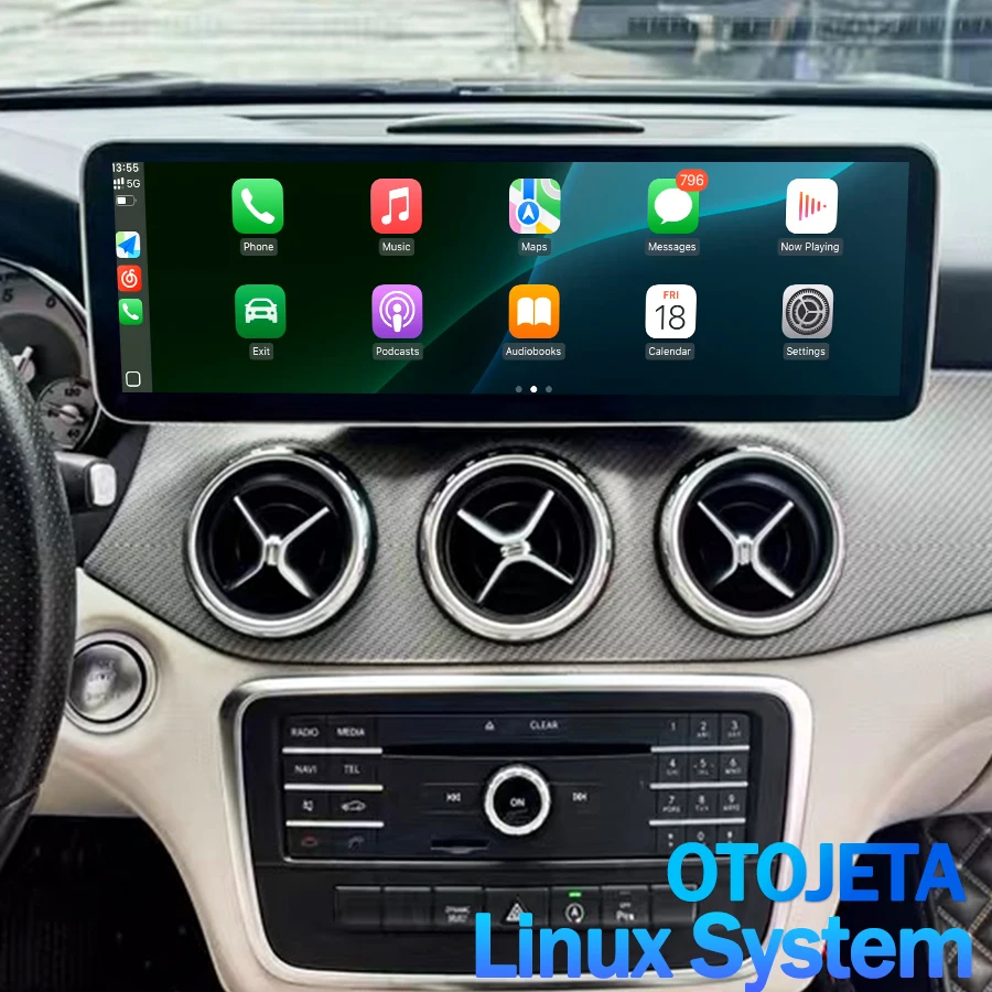 14.9inch Linux Car Video Players Media For Mercedes Benz A W176 CLA C117 X117 GLA X156 2013-2018 Carplay NTG 4.5 5.0 GPS LHD RHD