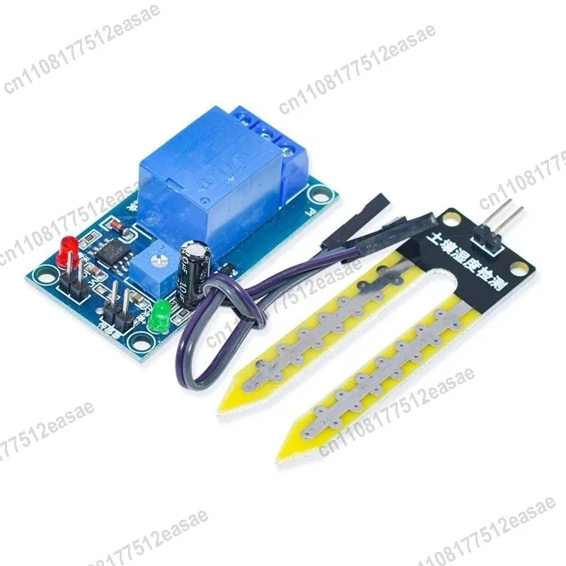 2Pcs 5V 12V Soil Moisture Sensor Relay Module, Low Humidity Trigger Automatic Watering Switch For Arduino DIY Plant Care