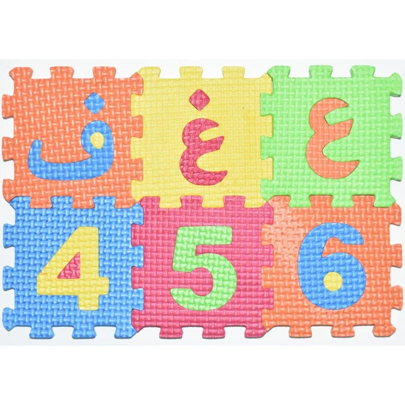 

New Arab Alphabet Toys Kids Baby Play Puzzle Mats 9 * 9CM Carpet Rugs Babies Puzzle 28PCS Arabic Language & 8PCS Number of Fo