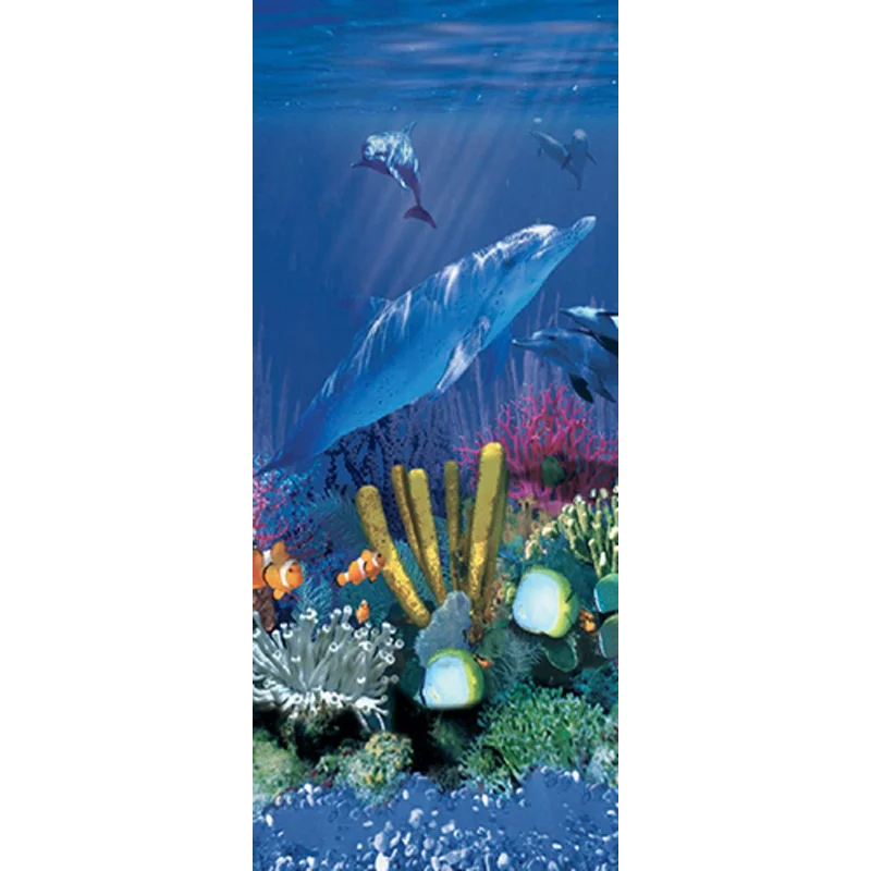 

Smartline 18 ft x 33 ft Oval Swimming Pool Liner, Antilles Dolphin, Overlap Style, 48-52 Inch Wall Height, 25 Gauge Heavy Duty