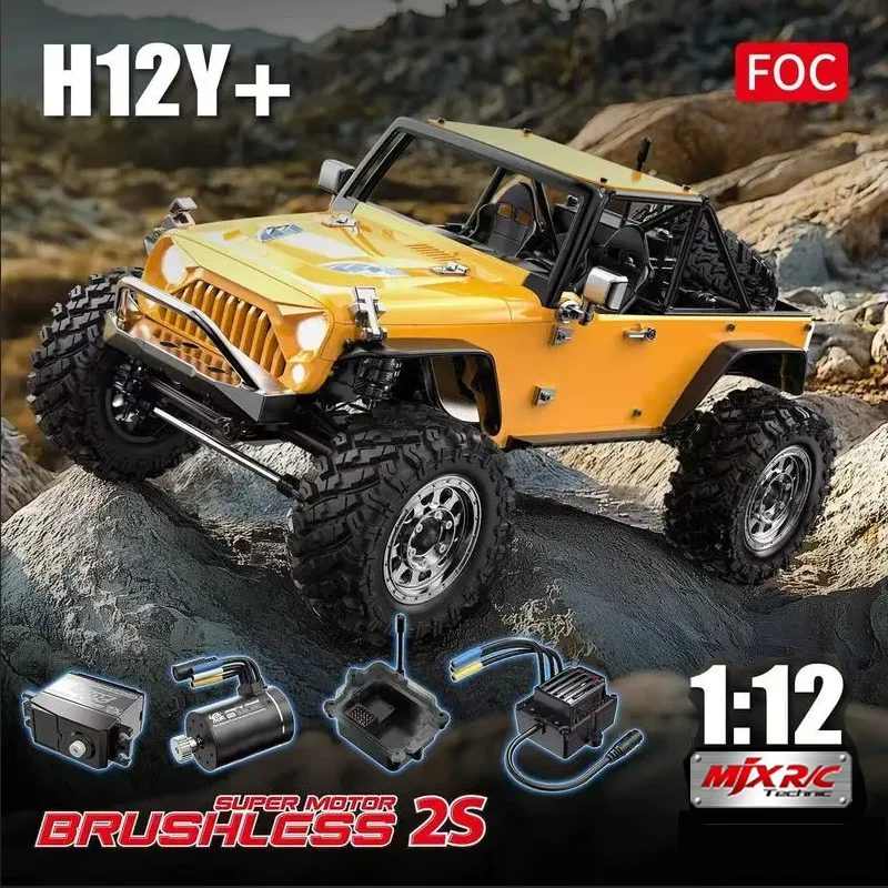 MJX Hyper Go H12Y+ 1：12 4WD RC Car Professional Off-Road Racing 12km/H Sensored Brushless Motor 2.4G Remote Control Cars Truck