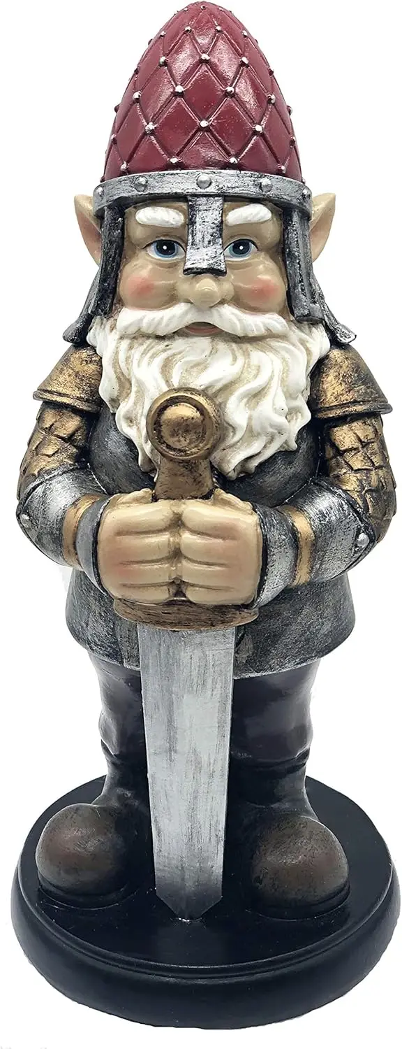 

9-дюймовая статуэтка бронированного воина с мечом, идеально подходит для украшения сада