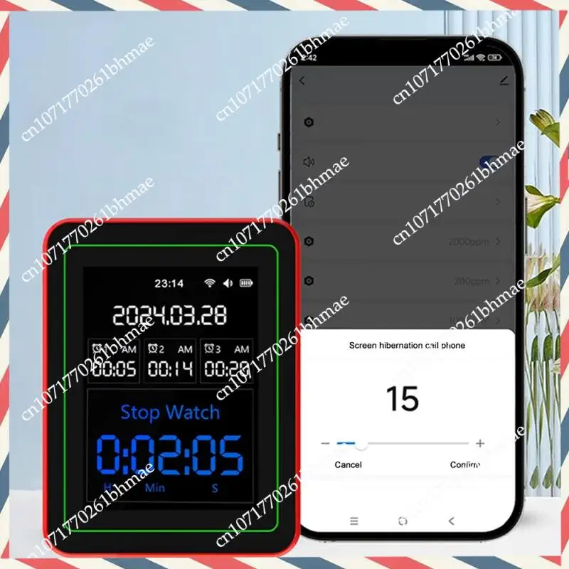 -A21Z Tuya Wifi 15 In 1 Air Quality Detector Household Portable AQI PM0.3 PM1.0 PM2.5 PM10 CO CO2 TVOC HCHO Tester With Mount