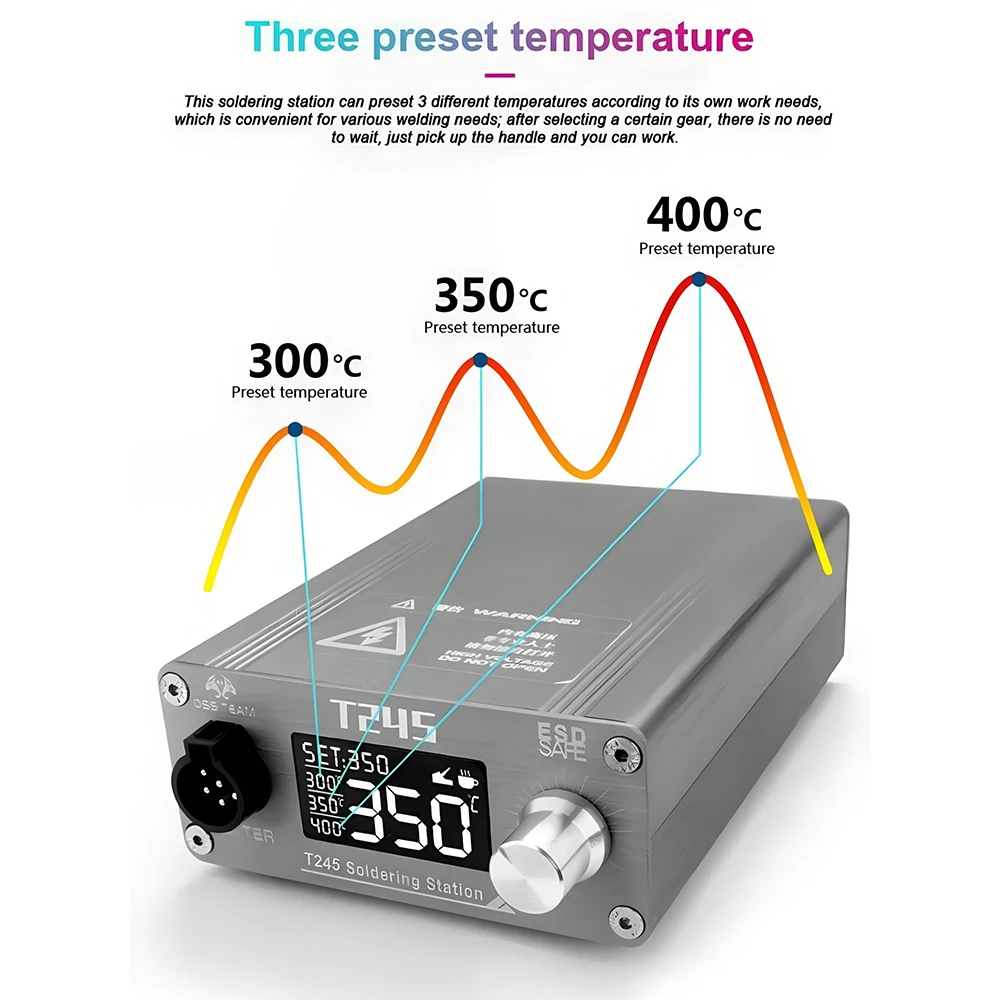 OSS T245 Smart Soldering Station Digital Welding Equipment Solder Machine for Electronic Mobile Phone PCB Repair Tools C245 Tip