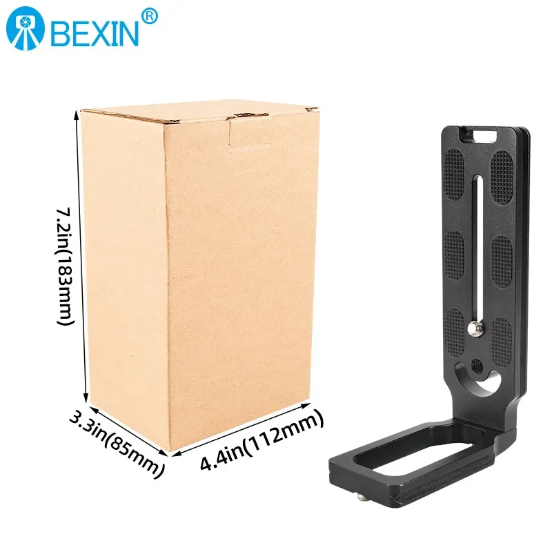 BEXIN MPU-120L Universal Camera L Bracket Shot Quick Release L Plate Swiss Vertical Video Compatible Nikon Canon Sony Fuji