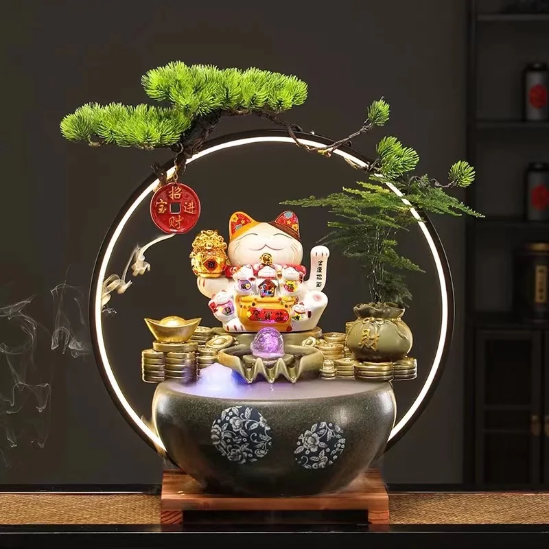 Zen Bakhoor Incense Burner Holder Waterfall Incense Burner Zen Fragrance Ceramic Water Feature Inciensos Decor Incense Support
