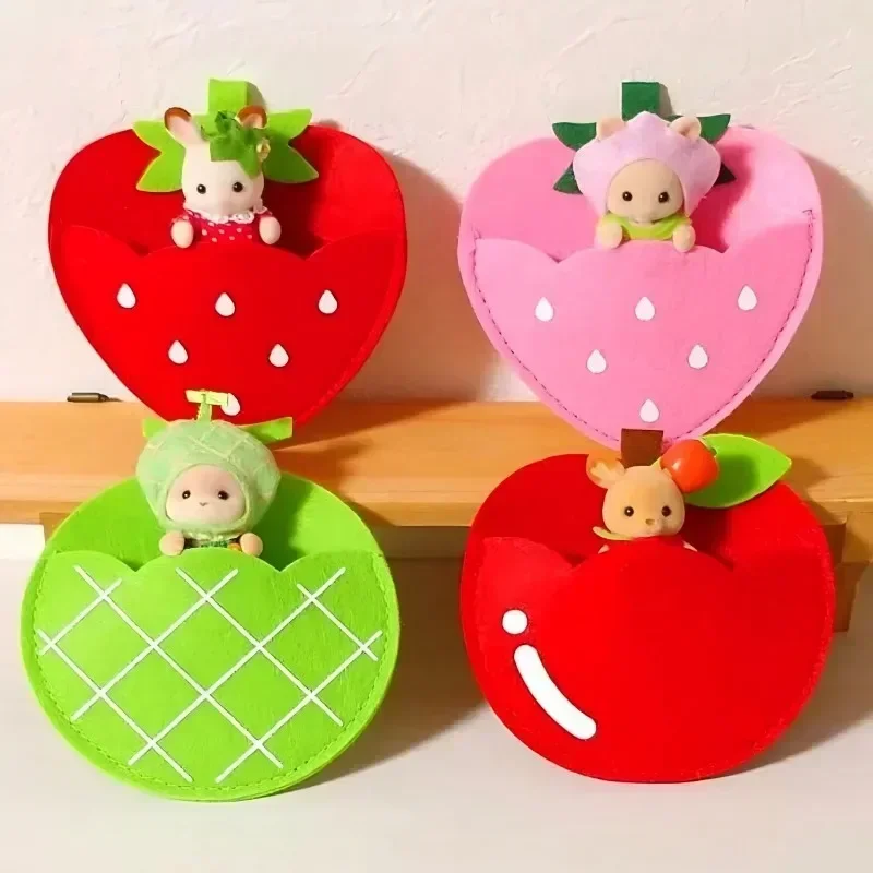 Poupée Kawaii originale, figurine de dessin animé, jouets à collectionner pour enfants, lit de bébé, sacs pour bébé