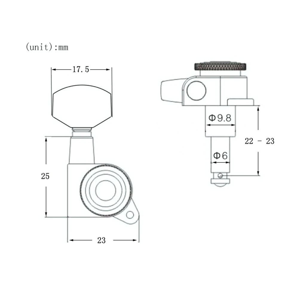 6pcs Electric Acoustic Guitar Locking Tuner Pegs Stringed Instruments String Tuning Pegs Locking Tuner Guitar Parts