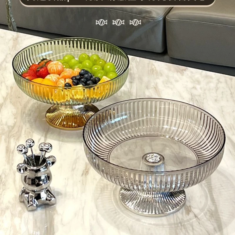 

Новогодний поднос с фруктами для домашнего использования, для гостиной, журнальные столики, новый стиль 2023, легкий - роскошный, используемый для размещения закусок