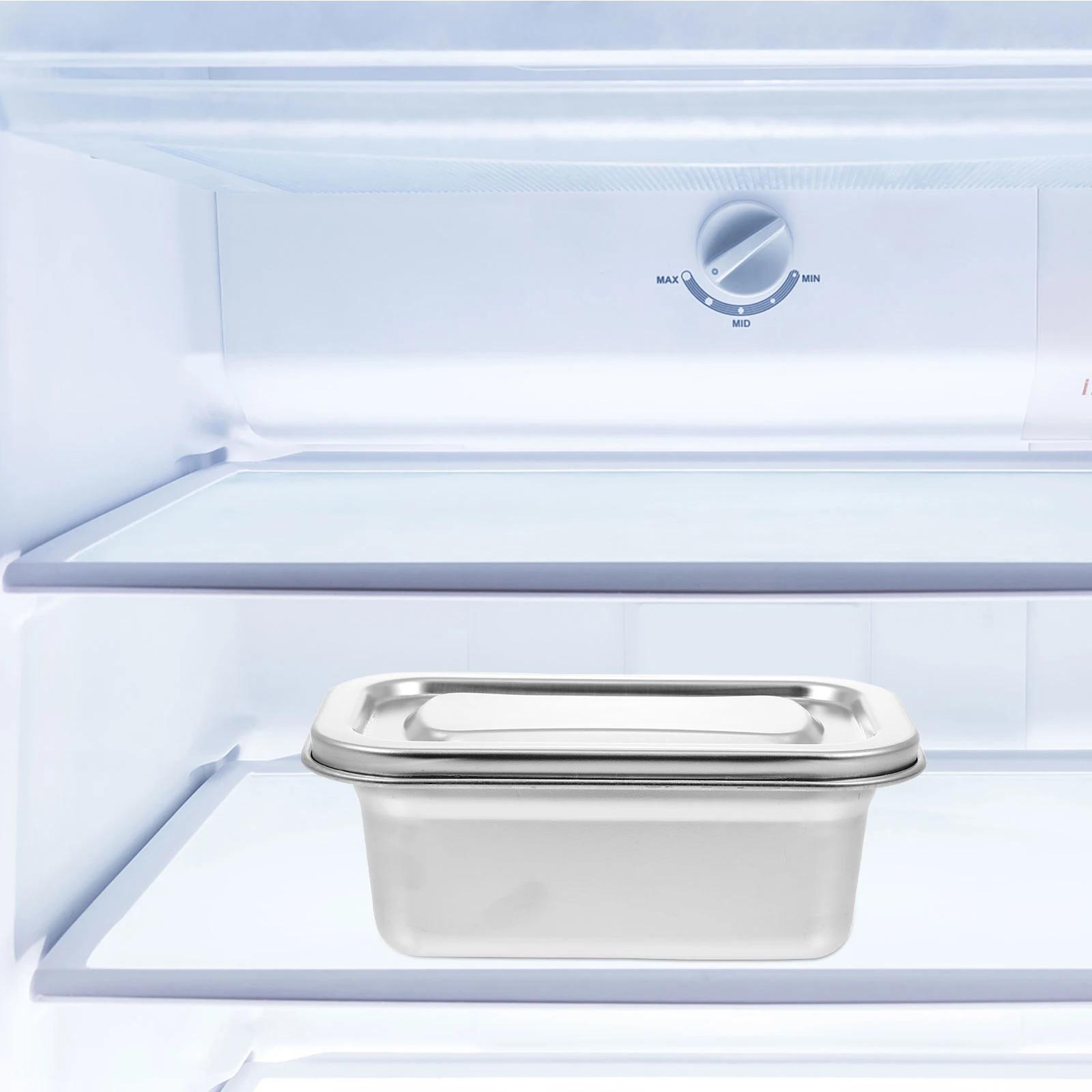 

Ice Cream Box Containers Stainless Steel Cantainer Bucket No Churn Silver Metal Freezer for Tin Travel