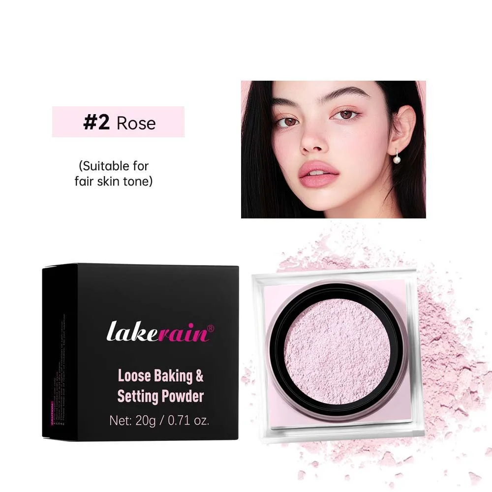 

Lock in Makeup Setting Powder Weightless Lightweight Matte Loose Powder Waterproof Oil Control Face Loose Baking Wedding