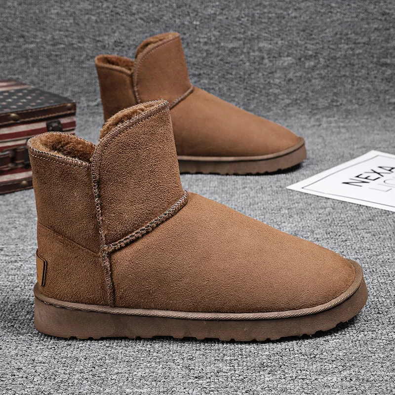 

Classic Yellow Snow Boots Man Big Size 36-49 Warm Plush Winter Boots Men Cotton Shoes Comfortable Platform Ankle Boots For Women