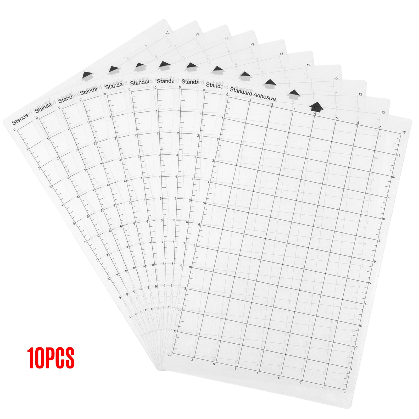 10PCS Replacement Cutting Mat Transparent Adhesive Cricut Mat Mat with Measuring Grid 8 by 12-Inch for Silhouette Cameo Cricut