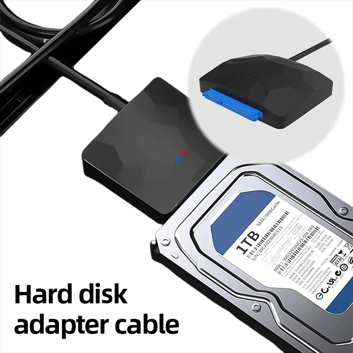 SATA to USB 3.0 Type C USB 3.0 to SATA Adapter for 2.5 3.5 Inch Hard Drive Disk SSD HDD Fit for 7/8/10/11 OSX