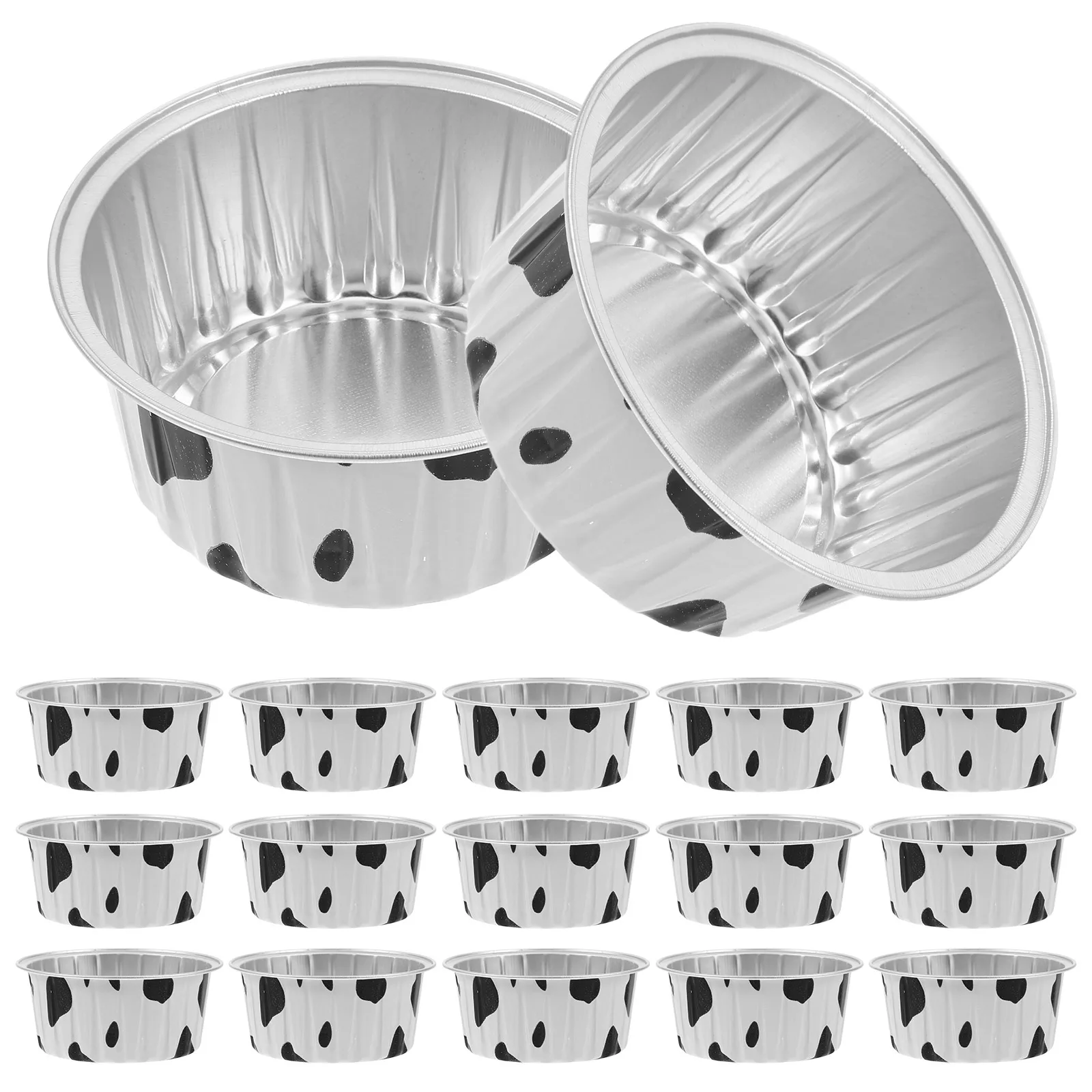 

50 Pcs Baking Molds Mini Muffin Pan Tin Foil Bowl Cake Pans Liners Egg Tart Cupcake Reusable Safe Material Versatile Use