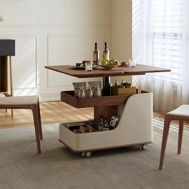 Glamorous Furniture Modern Simple  Coffees Table Trolley Multifunctional Lifting Household Side