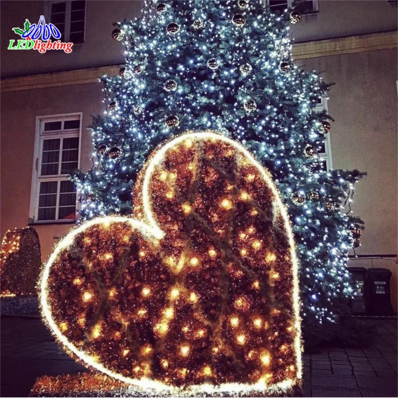 

custom.Outdoor arch rope street festival wedding decoration large 3d illuminated love led motif light heart shap