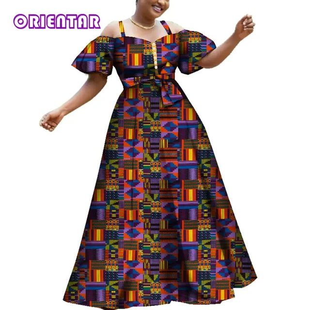 ORIENTAR Women African Dresses Fashion Off Shoulder Puff Sleeve Long Dashiki Dress Party Ball Gown African Print Dress WY3609 AliExpress