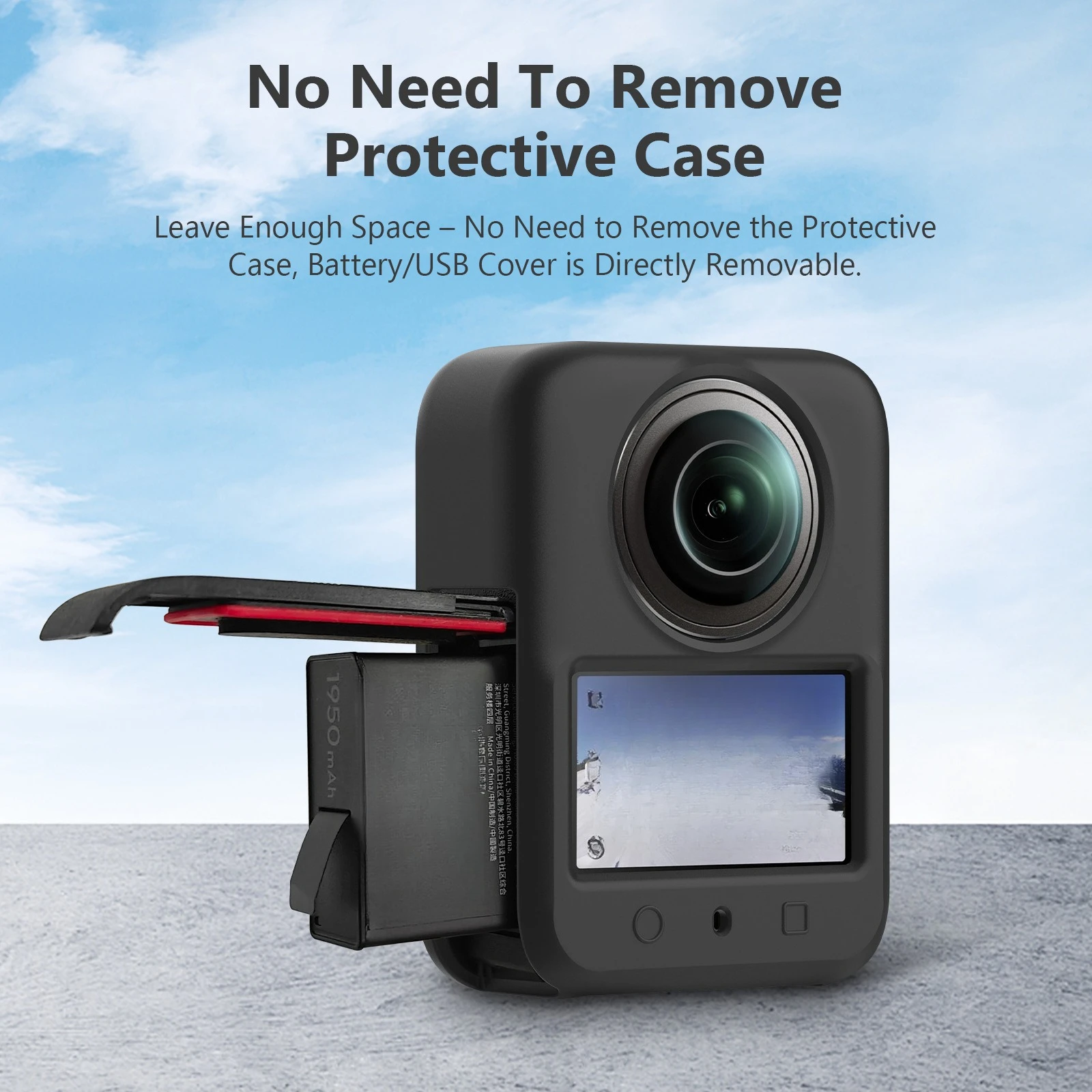 YAYINCC Custodia protettiva speciale in silicone per telecamera panoramica DJI Osmo 360 Apertura precisa dello stampo, protezione di sicurezza anticaduta
