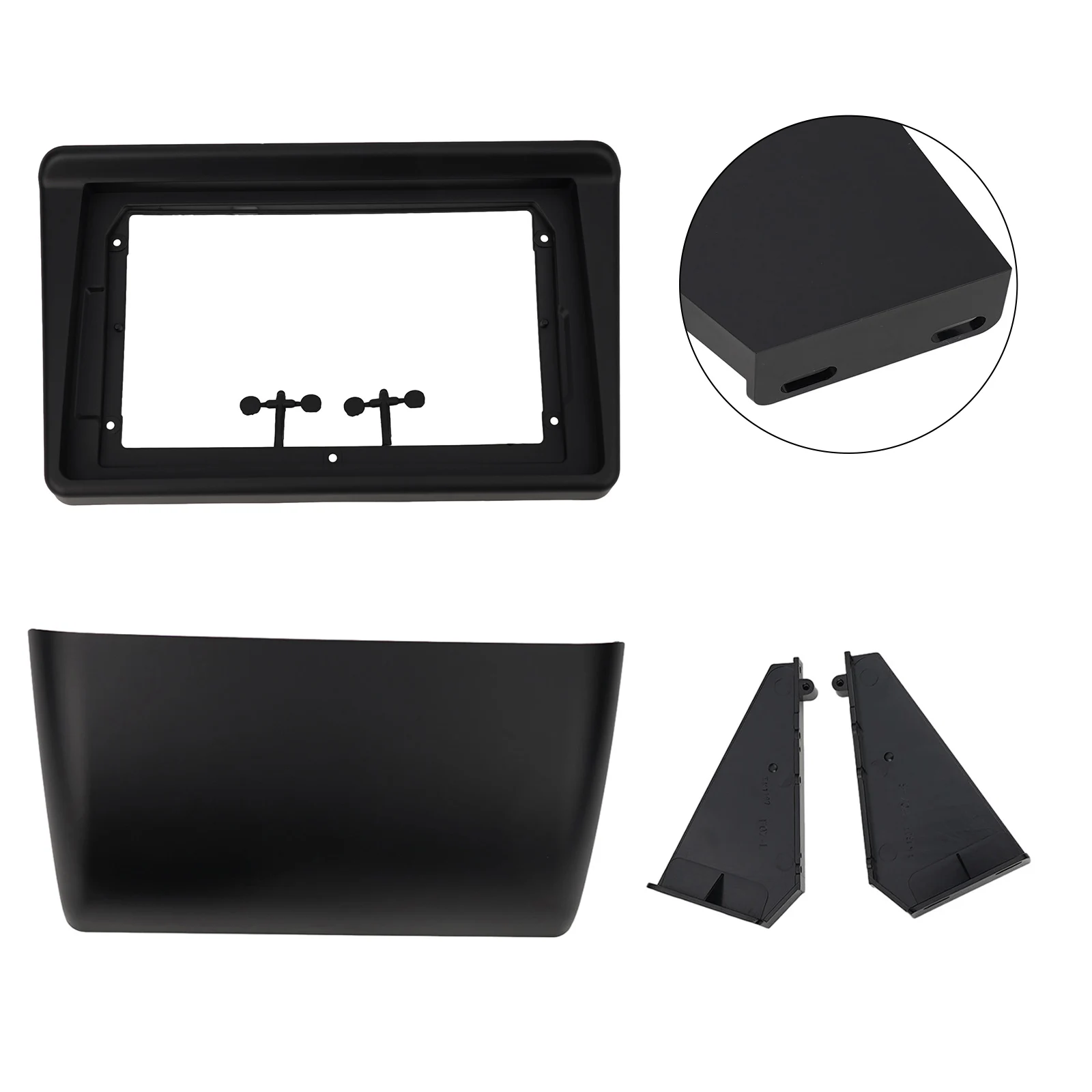 9 Inch Black Plastic Car Radio Frame Panel Fascia For Pajero For Montero V31 For Cheetah For Kingbox Stereo Installation Trim