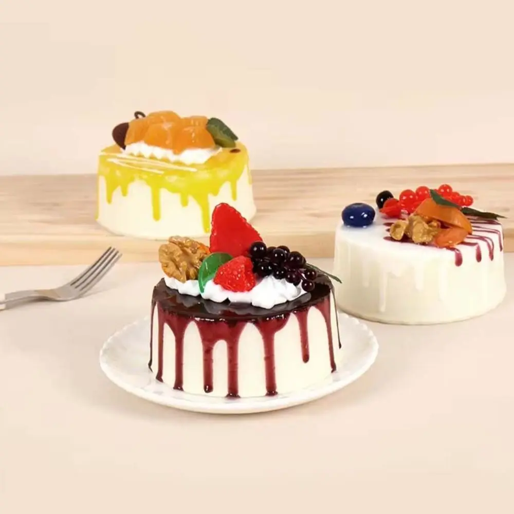 Slow Rebound Birthday Cake Squishy Toys Slow Rising Super Soft Birthday Cake Squeeze Toys Assorted Colors Cute Slow Rising Toys