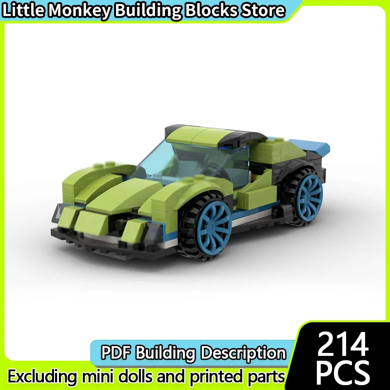 

Модель скоростного гоночного автомобиля MOC, строительные кирпичи, турбо-гоночный автомобиль, модульная технология, детские праздничные подарки, сборные игрушки, костюм