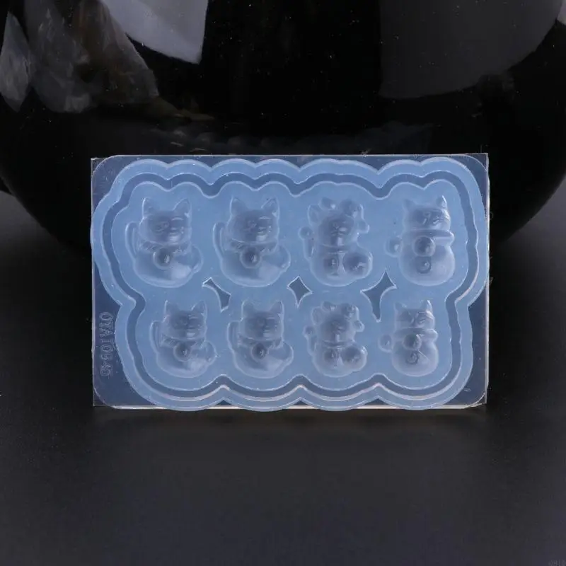 8 Different Fortune for Cats Postures Art Mold Epoxy Resin Jewelry