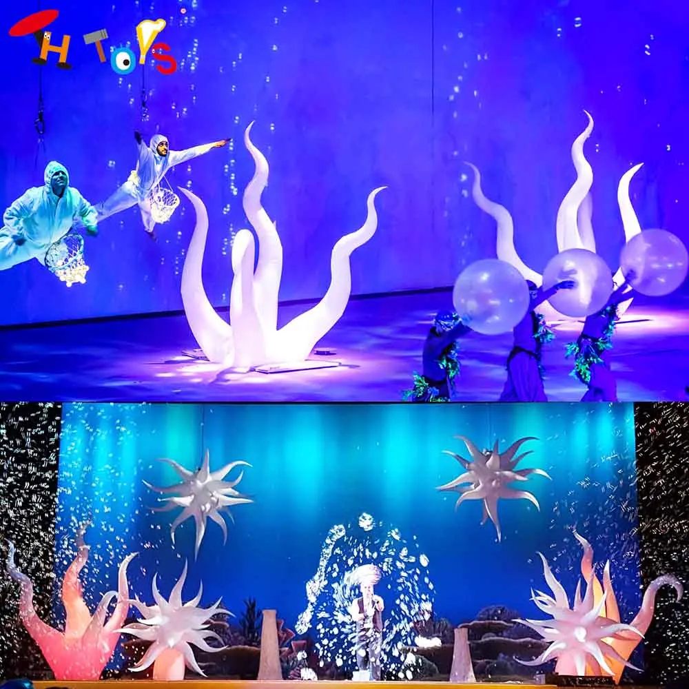 

Быстрая доставка, индивидуальное надувное освещение, модель осьминога для украшения сцены, красочные надувные щупальца, воздушный шар с подсветкой