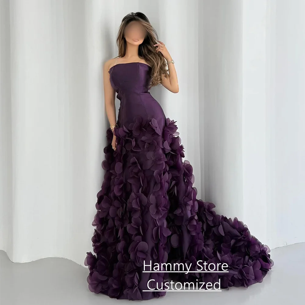 Custom Strapless Saudi Arabian Prom Gown