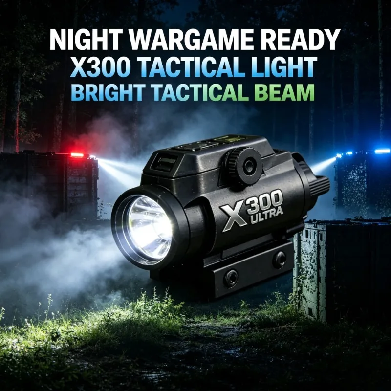 X300 Versatile Rail‑Mount Illumination Light 20mm Base Accessory For CS Wargame Outdoor Simulation Activities