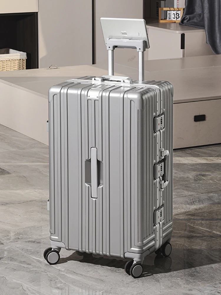 Multifunctional Carrier-28 inch Can Sit on Suitcase Thickened ABS+PC Trolley Case Travel Luggage Aluminum Frame