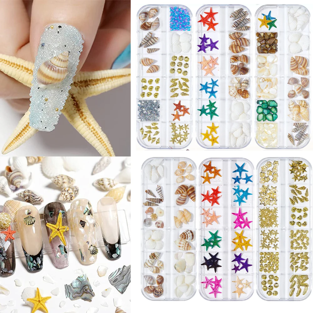 1 pudełko muszla rozgwiazda żywica epoksydowa formy silikonowe wypełnienie dla majsterkowiczów ręcznie robiona biżuteria Nail Art materiał akcesoria dekoracyjne