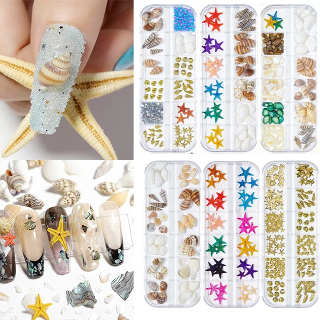 1 pudełko muszla rozgwiazda żywica epoksydowa formy silikonowe wypełnienie dla majsterkowiczów ręcznie robiona biżuteria Nail Art materiał akcesoria dekoracyjne