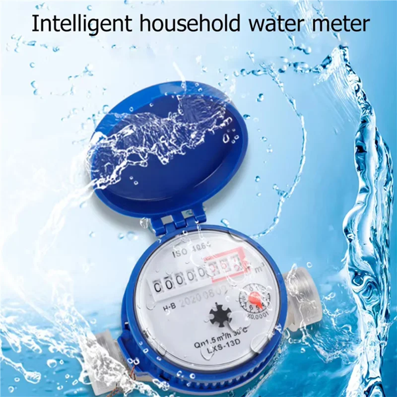 【A87T】3X Contatore dell'acqua intelligente Puntatore rotante meccanico Contatore dell'acqua del flusso Display digitale Strumenti di misurazione dell'acqua