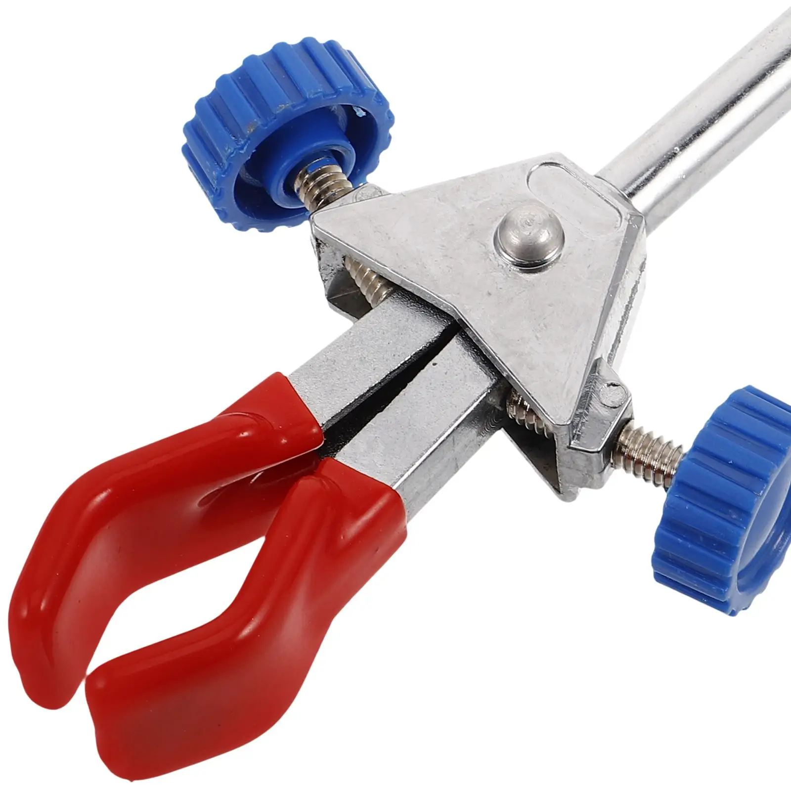 Double PRONG Lab CLAMP ปรับนิ้วมือสไตล์ผู้ถือหลอดทดสอบ Beaker เคมีอุปกรณ์ MountingBracket Lab อุปกรณ์เสริม