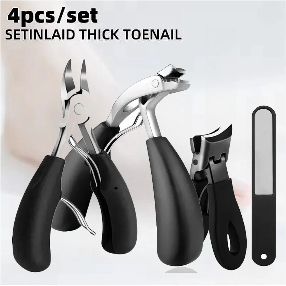 Ingrown Toenail Thick Nail Clipper Set Podiatrist Grade Heavy‑Duty Nail Cutter Dead Skin Remover Manicure Pedicure Nail Tools