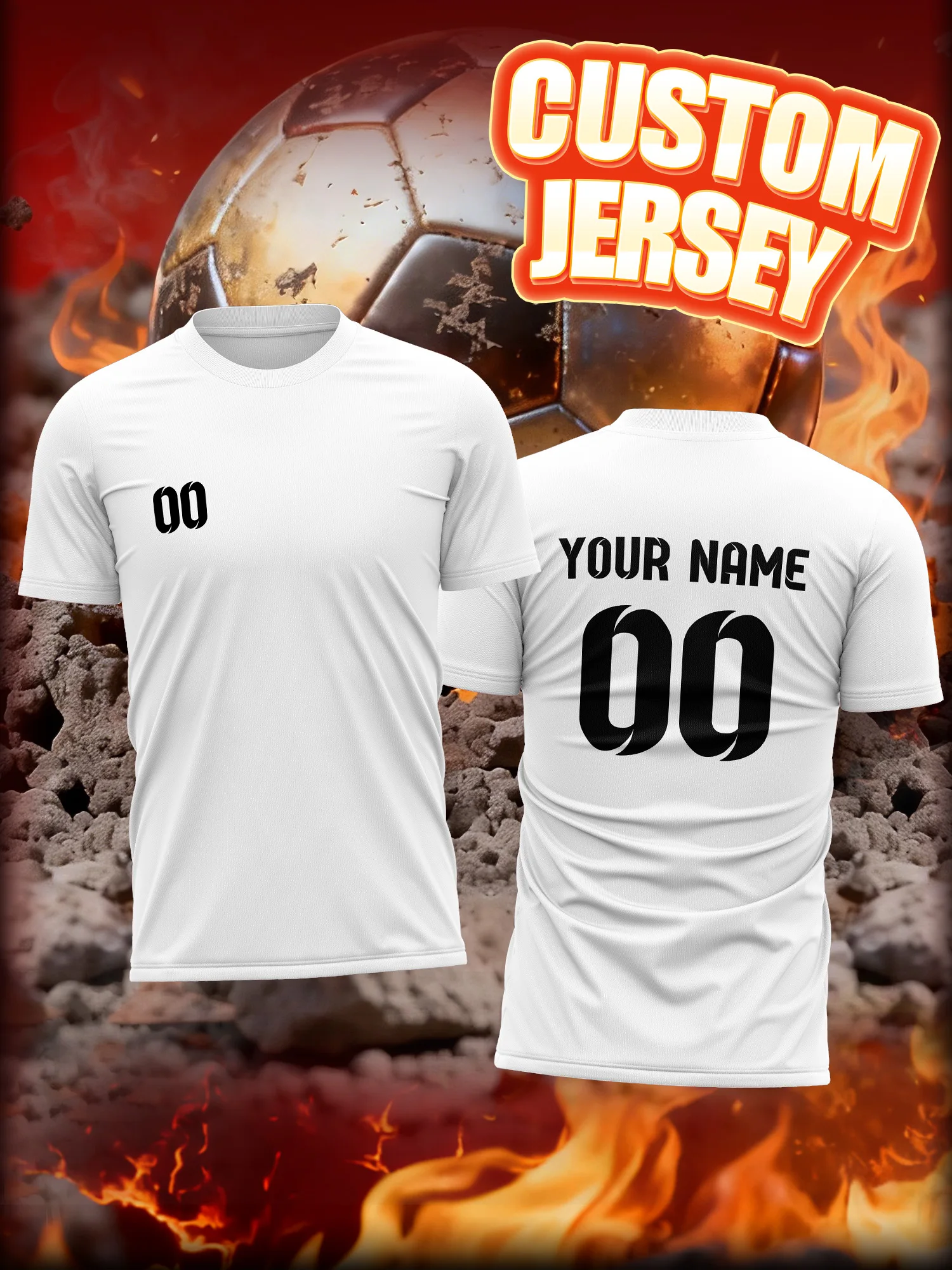 

Футбольная майка с индивидуальным изображением, номером и именем, светящаяся в темноте печать, модная спортивная одежда для футбольных фанатов