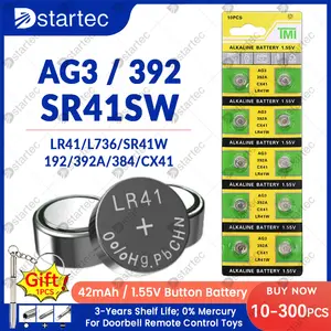 Bilashmart 1.55V LR736 AG3 LR41 392A 392 192 SR41 L736 CX41 Button Batteries Watch Toys Remote SR41SW AG 3 Cell Coin Alkaline Battery