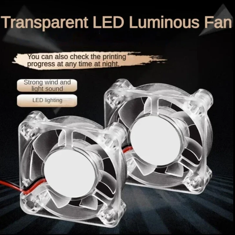 

2510 3010 4010 LED Luminous Quiet Cooling Fan 12V/24v Silent Hydraulic Bearing Fan Cooler Heatsink for 3D Printer,Micro Fan 2PIN