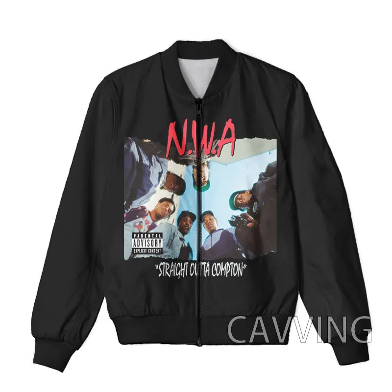 

CAVVING 3D Printed NWA Zipper Bomber Jackets Men Overcoat Mens Coat Zip Up Jackets for Women/Men