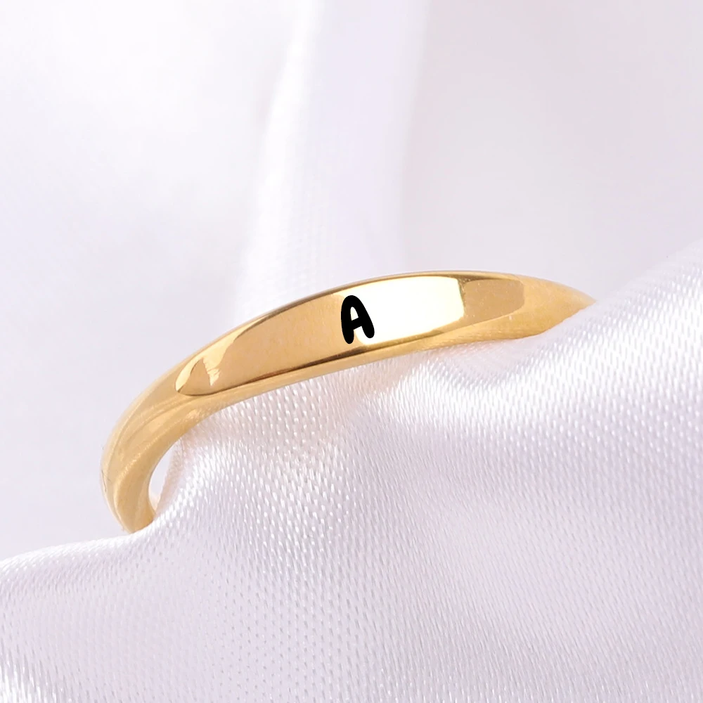 Eleganter Damen-Miniring mit 26 Buchstaben „Alphabet“ – modisches Schmuckzubehör