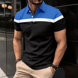 Polo de negocios para hombre, camiseta informal de manga corta de alta calidad, ropa superior de verano