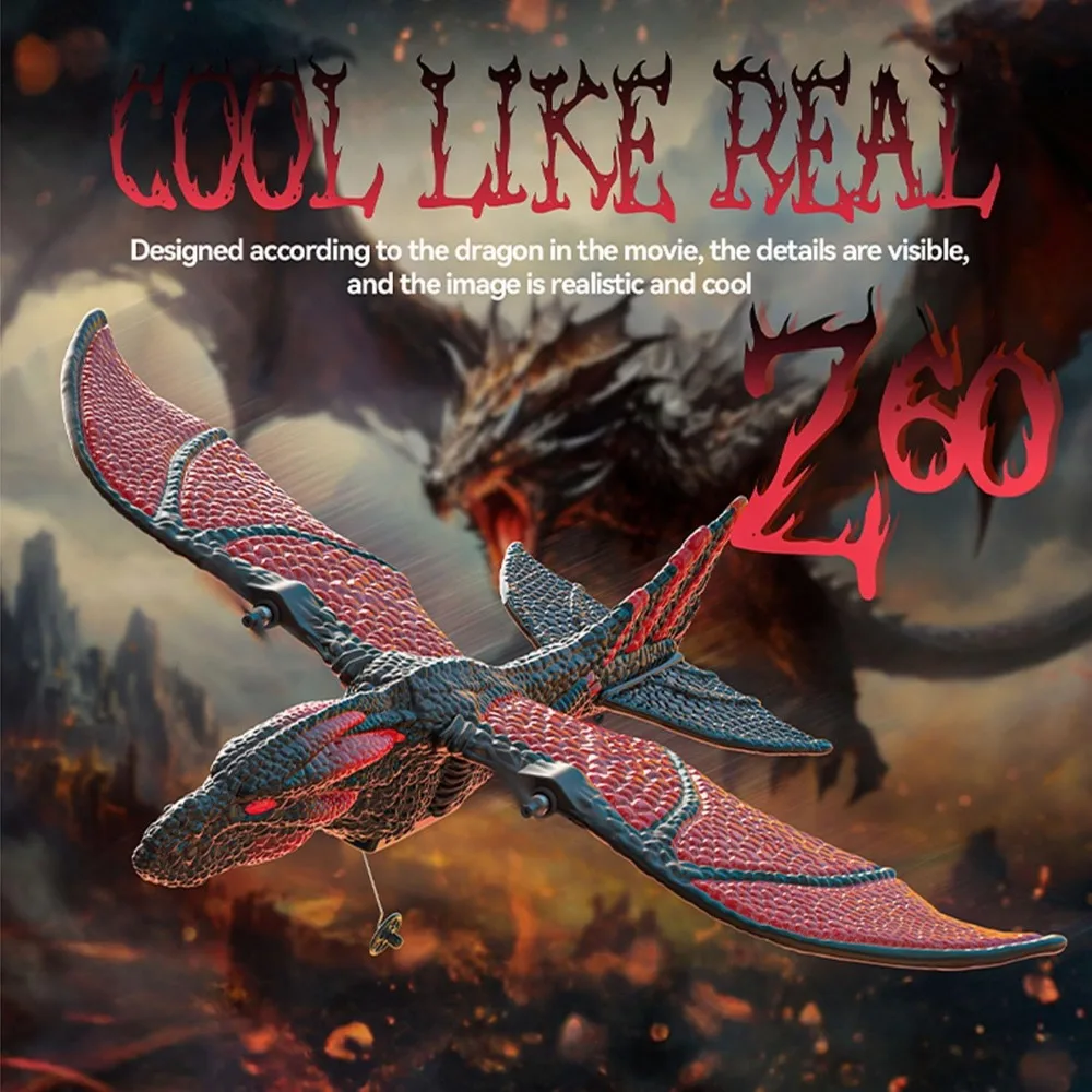 RC Dragon Plane para niños: Avión de juguete de espuma de 2 canales y 6 ejes para niños de 8 a 12 años, planeador principiante