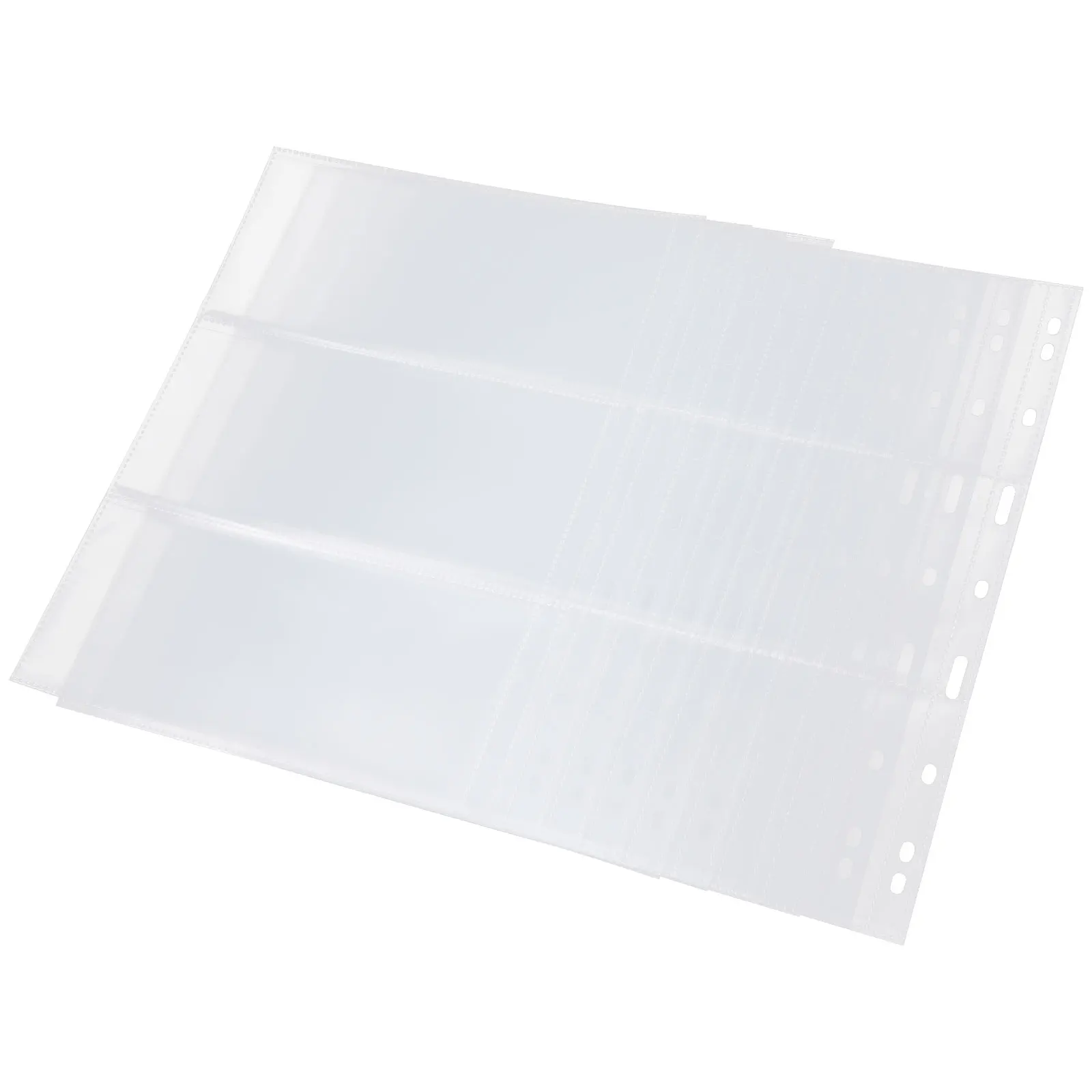 10 Pcs Paper Money Booklet Loose Page Currency Binders Tickets Universal Plastic Protectors Pvc Card Sleeve Pages Travel
