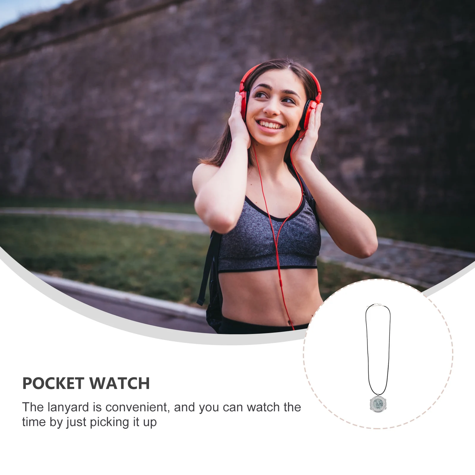 

1Pcs Multifunctional Electronic Pocket Watch Pendant Alarm Chronograph Calendar Week Display