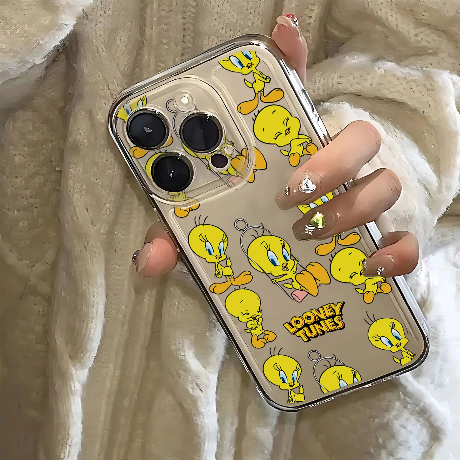 Funny Tweety Bird Phone Case For Samsung S25 S24 S23 S22 S21 S20 S10 FE Note20 Note10 Plus Ultra Lite 5G Clear Soft TPU Cover