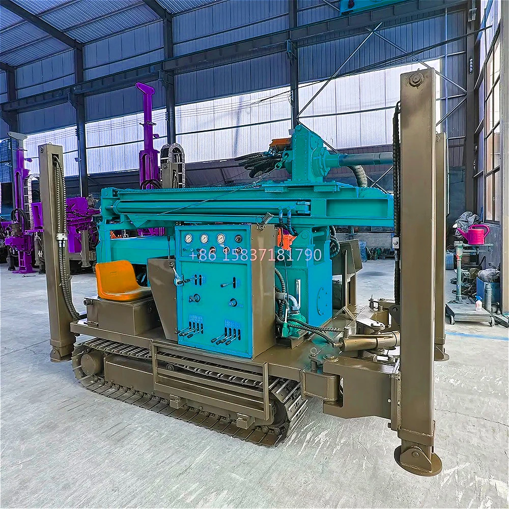 New Diesel Drilling Rig Crawler Track Mounted Deep Borehole Water Well Drilling Rig Pump 600m 500m 400m 300m 200m Drill Rig